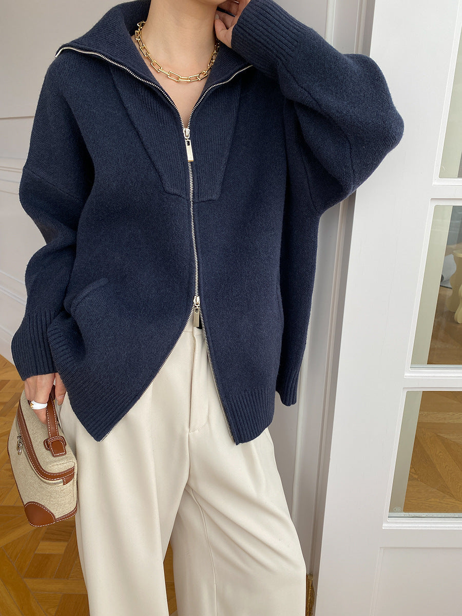 Oversized Open Collar Cardigan