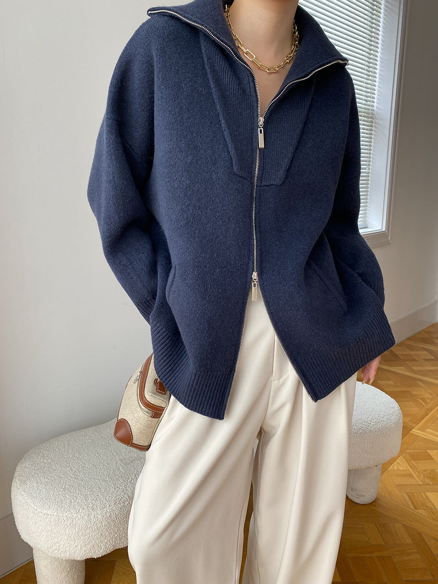 Oversized Open Collar Cardigan